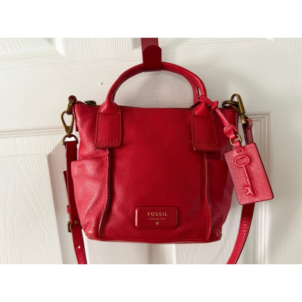 Fossil Emerson Mini Satchel in "Real Red"